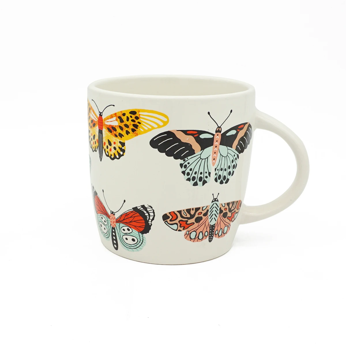 Promotional Gift 15oz Signature butterfly Life Pattern Coffee Office Ceramic Mugs With Animal Design