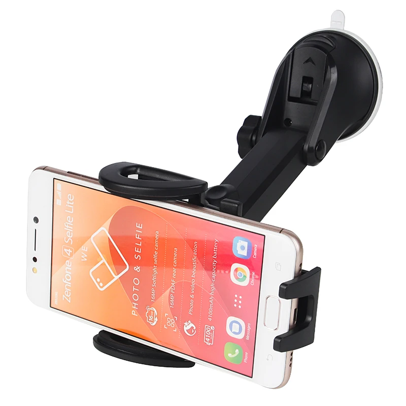 New Design Silicone Material Adjustable Phone Mount Stand Suction Cup Car Phone Holder