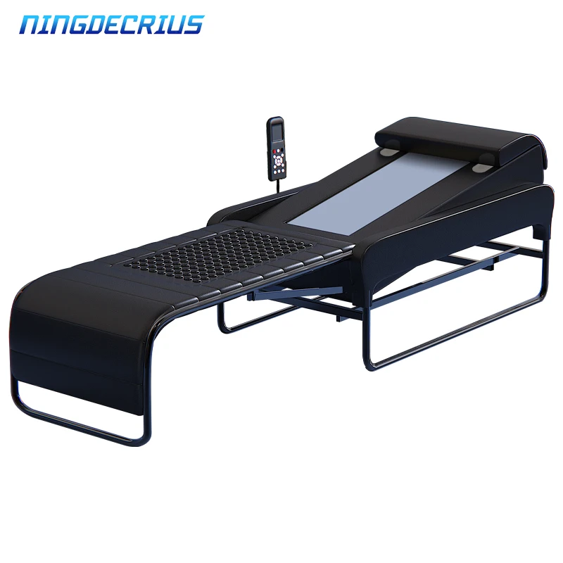 NINGDECRIUS hot stone natural jade roller thermal physical infrared therapy spine electric automatic whole body massage bed
