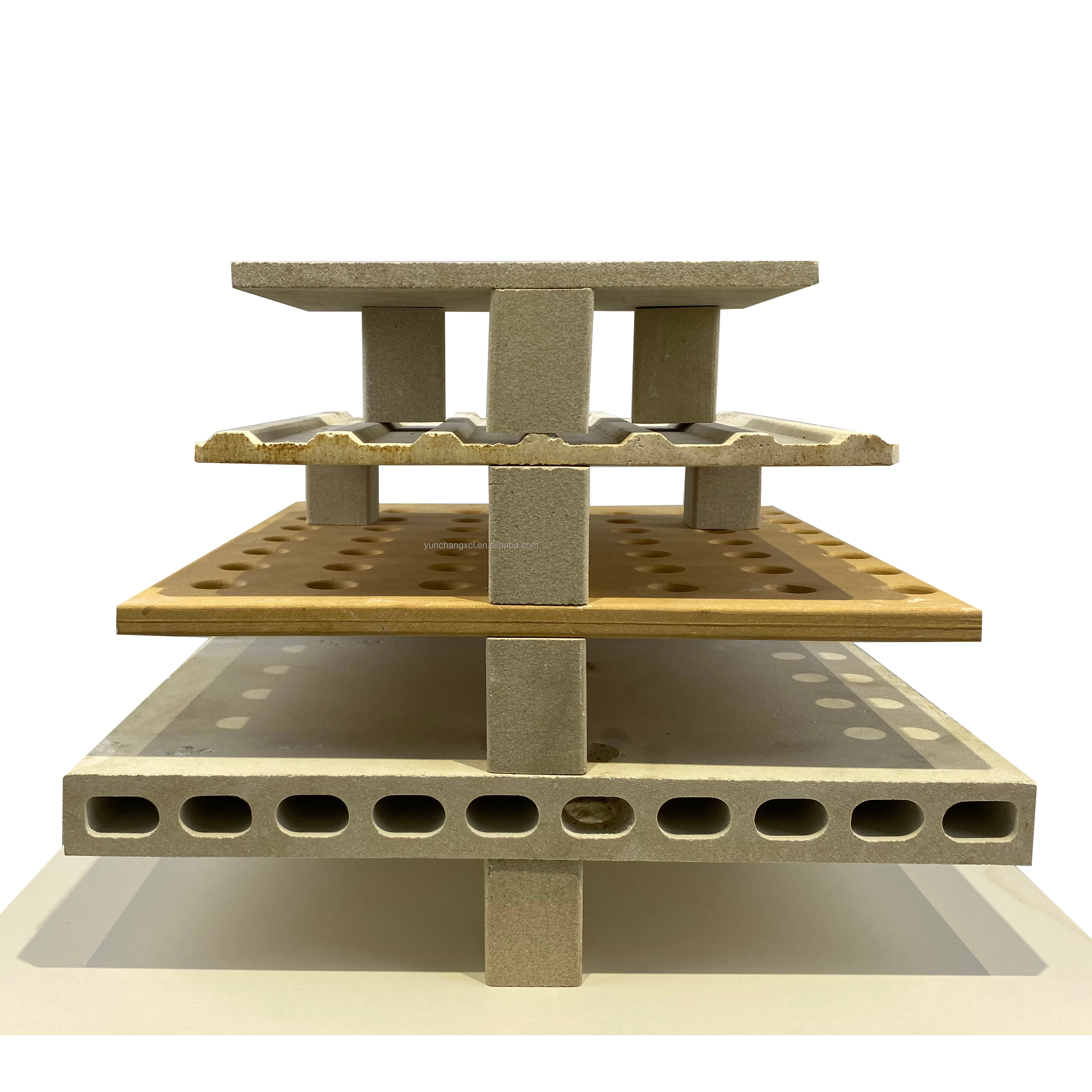 Internationally popular refractory  material cordierite mullite slab cordierite mullite groove shed board for kiln
