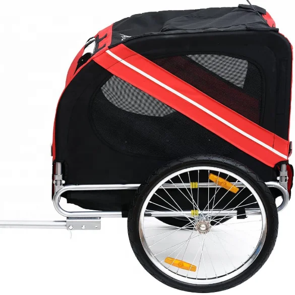 
Pet Bike Trailer cart Foldable Pet Stroller Cat Dog Cage Stroller Cart Travel Pet Dog Bike Bicycle Trailer Stroller 