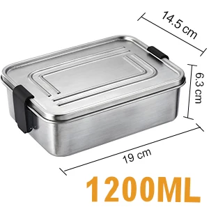Aohea Eco-friendly Nylon buckle Stainless Steel Leaking Silicone storage boxes & bins  Food Container Bento Kids lunchbox