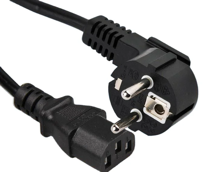 1.5M 1.8M Black High Quality EU Power Cord with Copper for Laptop Desktop computer power cable c13 c7 C5