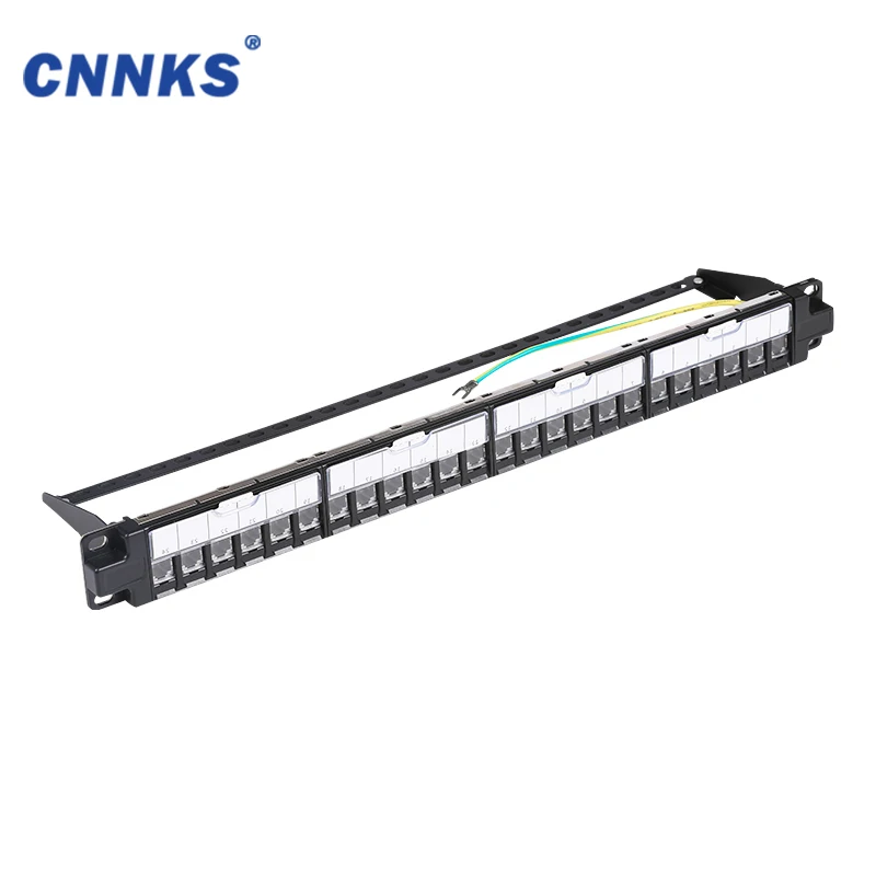 19inch 1U S/FTP shielded 24 port keystone loaded blank patch