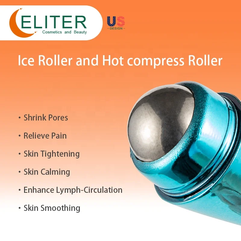 Eliter Newly Designed Oil Absorbing Roller Usa Face Roller Facial Massage Skin Lifting Ice Roller Massage Gun Ice Globes