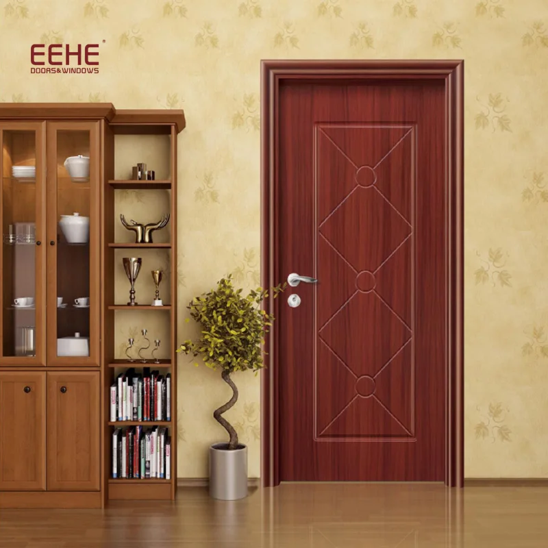 2022 MDF material Soundproofed interior solid wood casement doors High-end customized bedroom swing doors