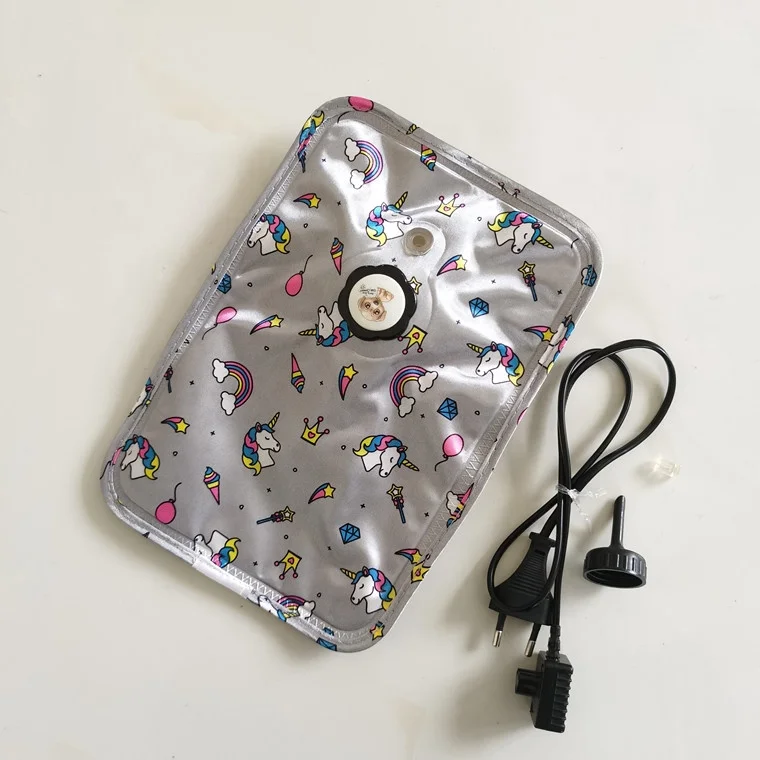 cheap low price pain relief keep warm pillow shape rechargeable thermal heating electric hot water bag