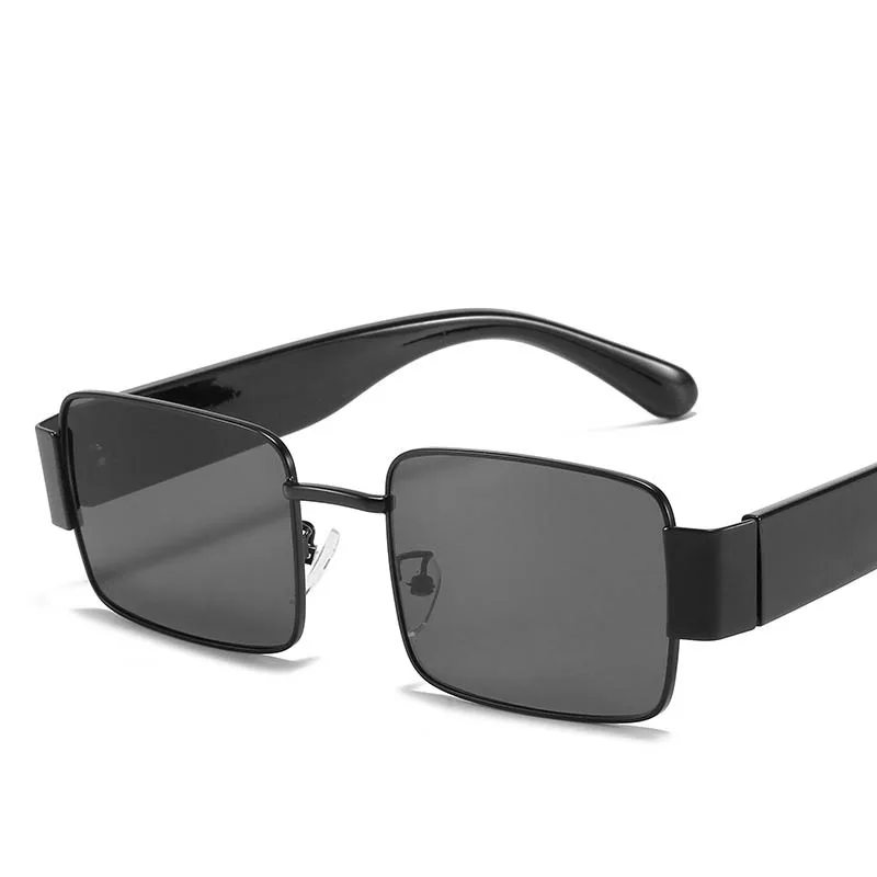 2021 newest fashionable ins style women shades metal frame square smart sunglasses