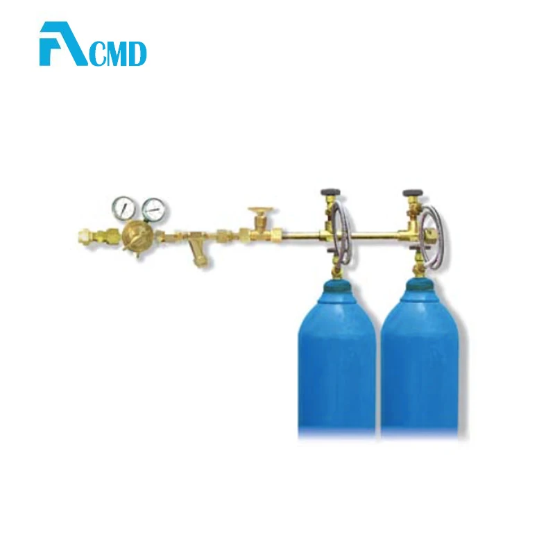 Dual-bank Manifold Systems with flexible high pressure stainless steel braided pigtail for hospital gas manifold system
