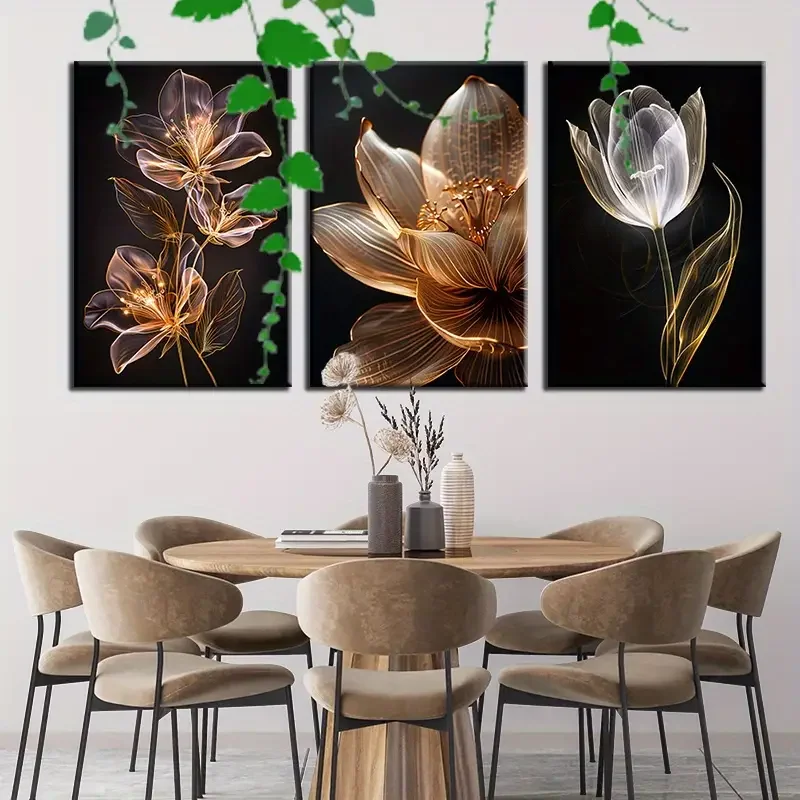 Modern Luxury Flower Painting canvas wall art poster and prints decoration flower painting For Living Room Cuadros home Decor