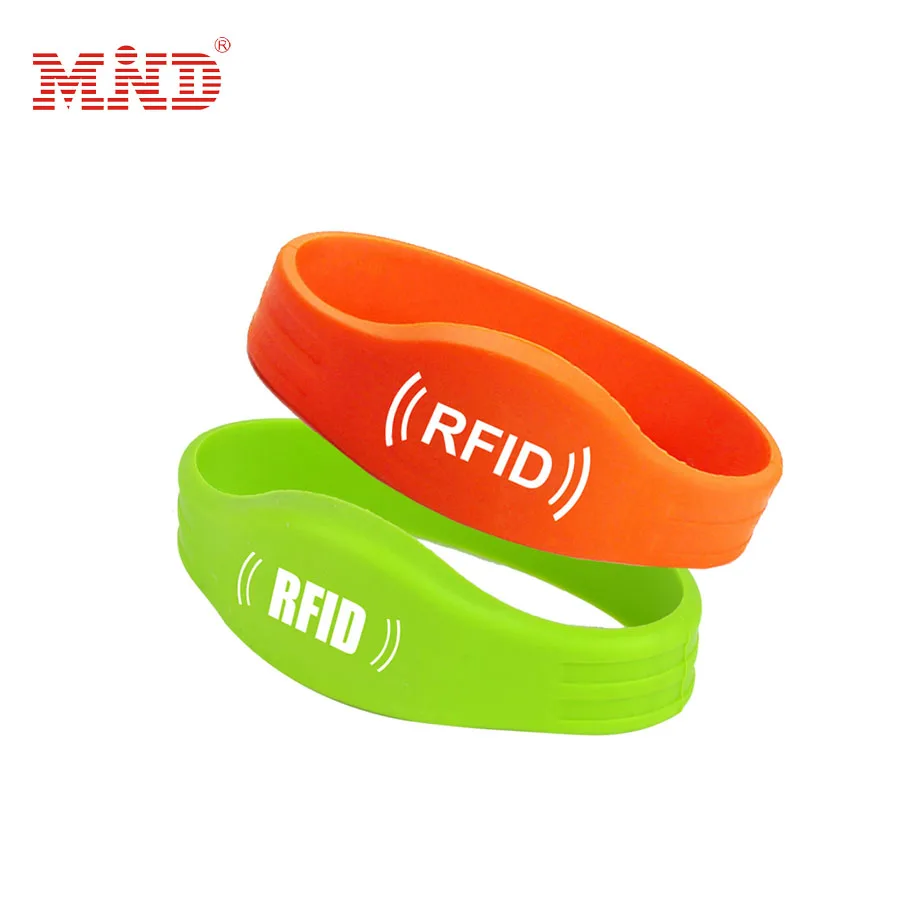 Stock nfc silicone sports wristbands rfid silicone rubber bracelets
