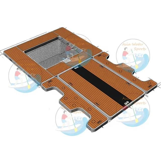 Water Play Equipment Platform Inflatable Floating Sea Boat Docks Swim Platform Water Jet Ski Air Dock