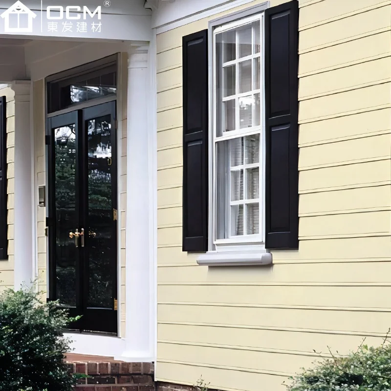 Traditional Wood Grain Cement Board Fiber Cement Board Villa House Exterior Wall Siding