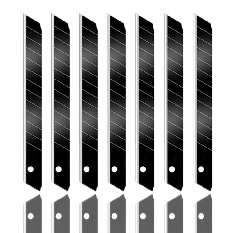 High Quality Black Replacement 9MM Tungsten Steel Utility Knife Snap Off Cutter Blade