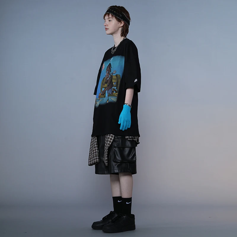 wholesale Customized hip hop clothing oversized tshirt half sleeve men and women Tshirt