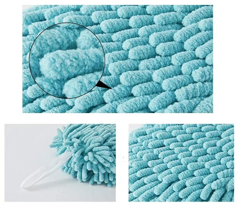 Microfiber Chenille Hand Towels Kitchen Bathroom Hand Customized Towel Woven Kitchen Cloths Jiaguan Manufacturer Factory Novelty