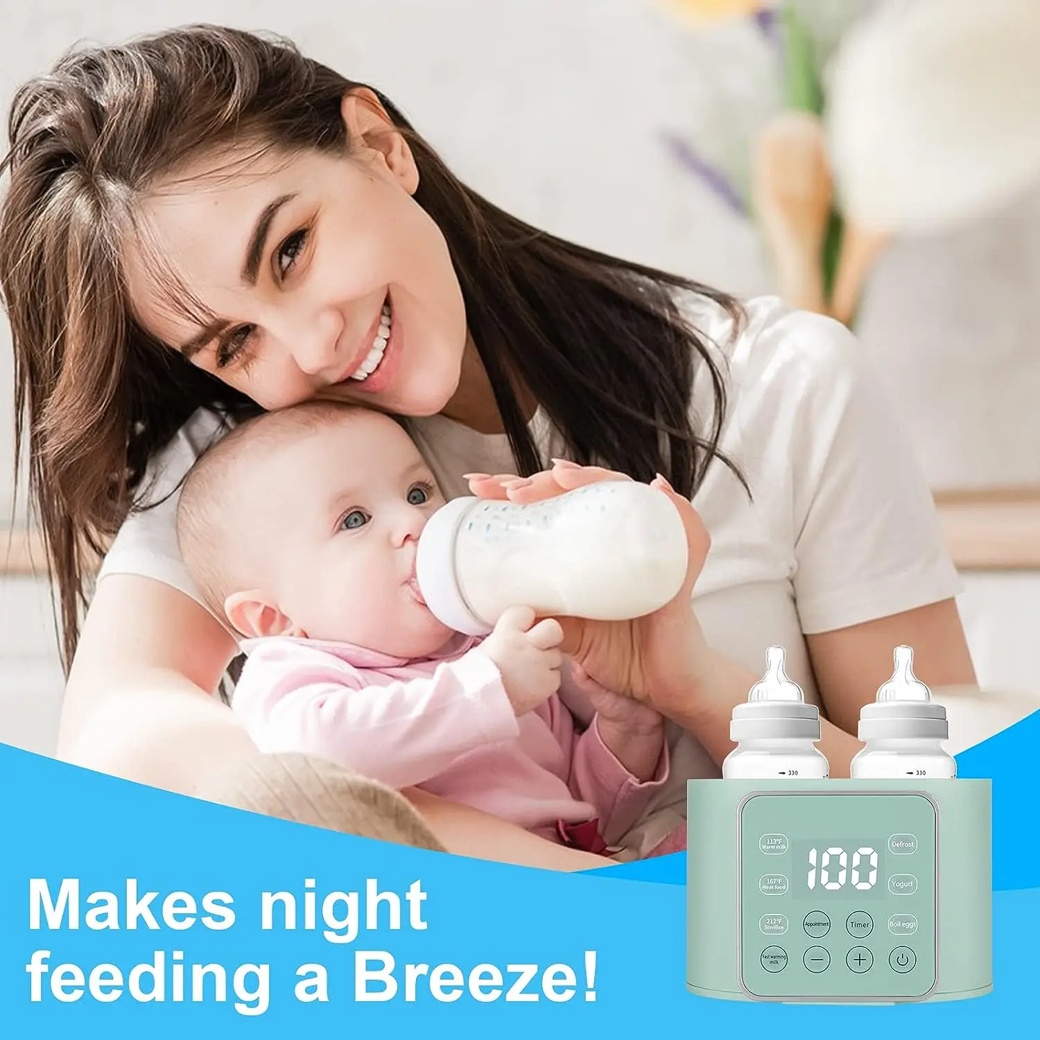 Wholesale 24H Constant Mode Baby Bottle Warmer Fast Baby Food Heater with Lcd Display