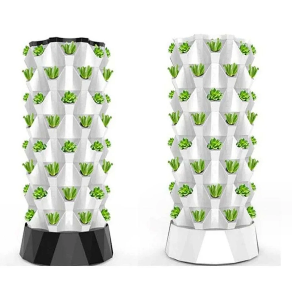 Hot Sale Agricultural Home Garden Indoor Vertical Farming 6 8 10 Layer Hydroponic Aeroponic Pineapple Growing Tower With Pump
