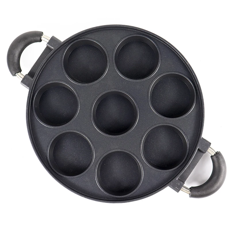 Food Grade 8 Hole Round Shape Aluminum Non Stick Baking Mold Birthday Cake Mould