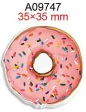 Cartoon Donut Food Planars Resin Flatback Printed 50pcs/lot for Charms DIY Hairbow Phone Keychain Decorations