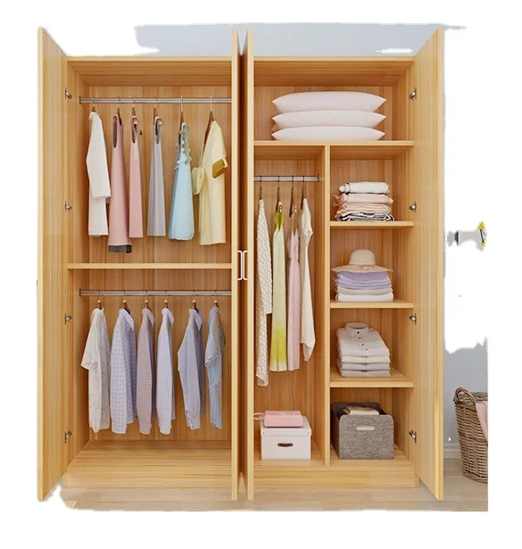 New Clothes Locker 2 Door Locker Nostalgic Design Bedroom Furniture Almirah Steel Cabinet wood Home Furniture Modern Wardrobe