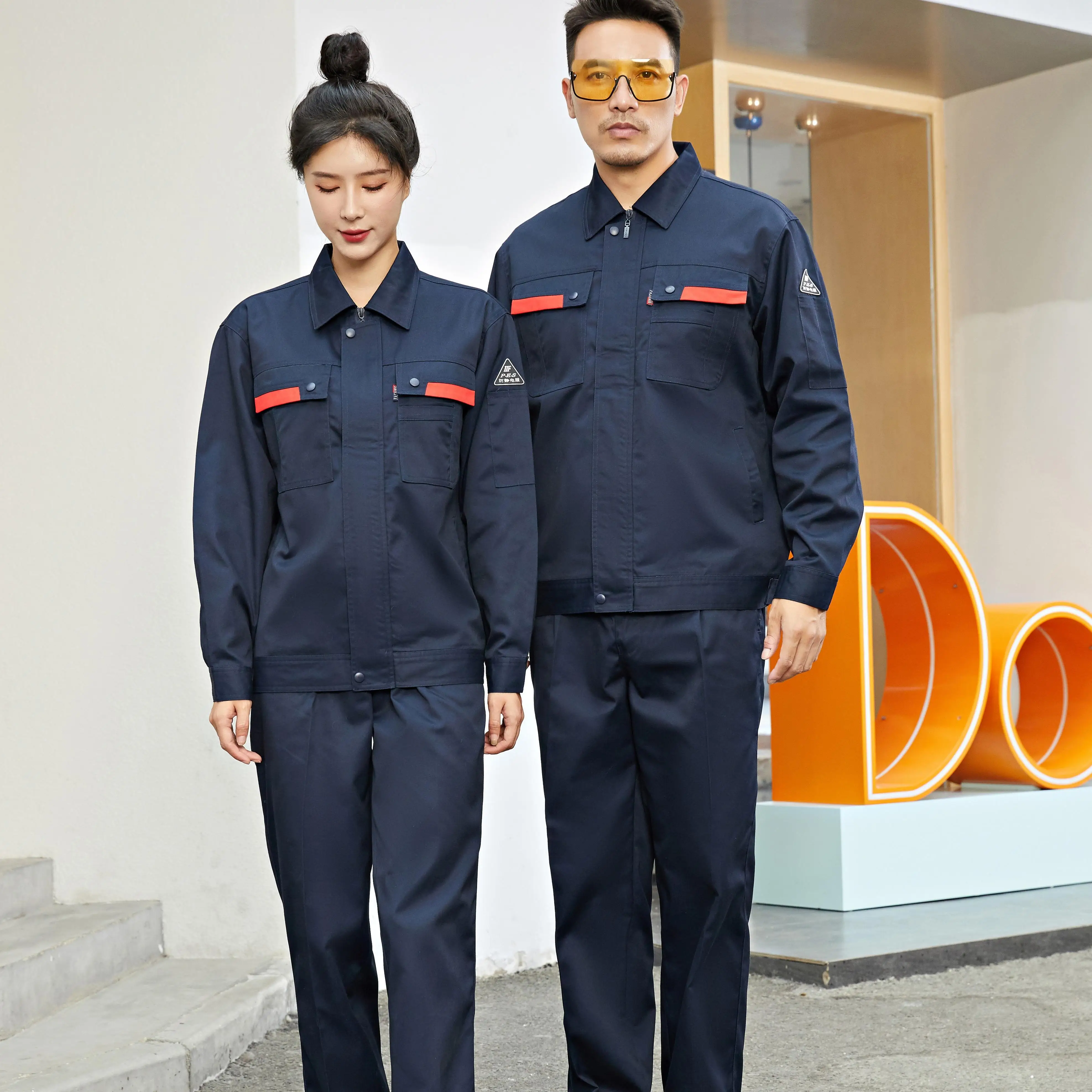 red Hot Selling 100 Cotton Anti Static Coverall Reflective Safety Clothing Mechanic Overalls workwear