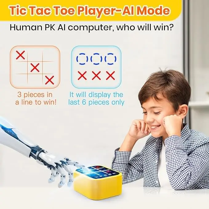 Tic Tac Toe Игровая приставка обновленная 5 Веселая игровая консоль с памятью для игр портативная игра путешествий идеально подходит