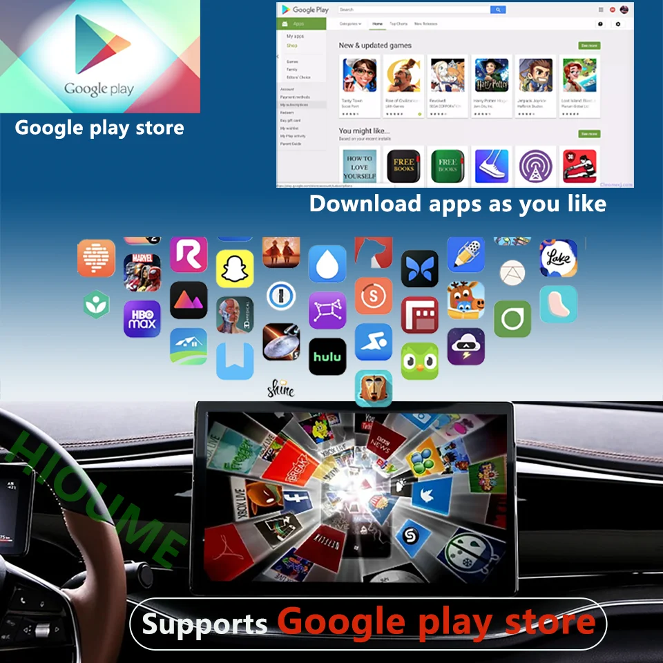 Android13 Wireless plug and play Car play Android auto dongle portable universal Quick Connect for Original Car models