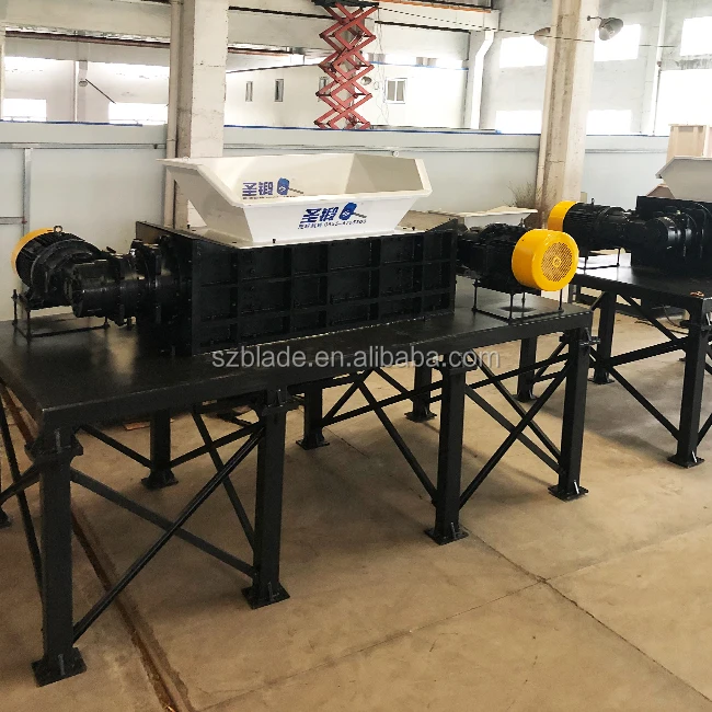 Double shaft scrap metal shredder for Plastic/Tire/Rubber/Metal/Waste
