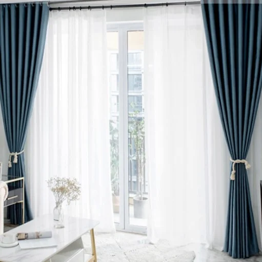 High Quality Plain Embossed Black Out Curtain Luxury Cheap Curtains For Home