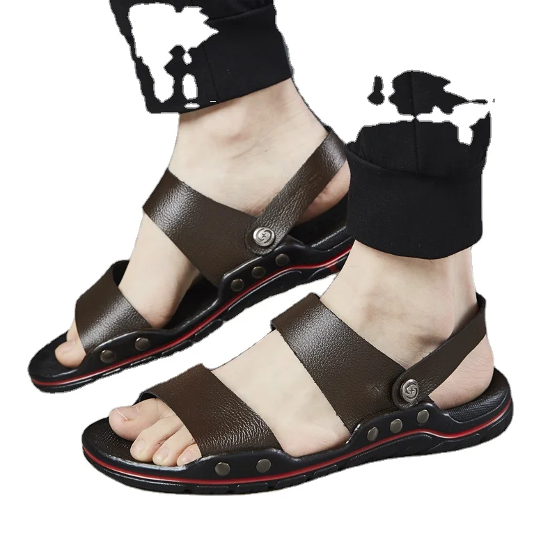 2021 Flat Open-toe Strap Rubber Casual Sandal Dual-use Slippers Summer Men Beach Women Sandals