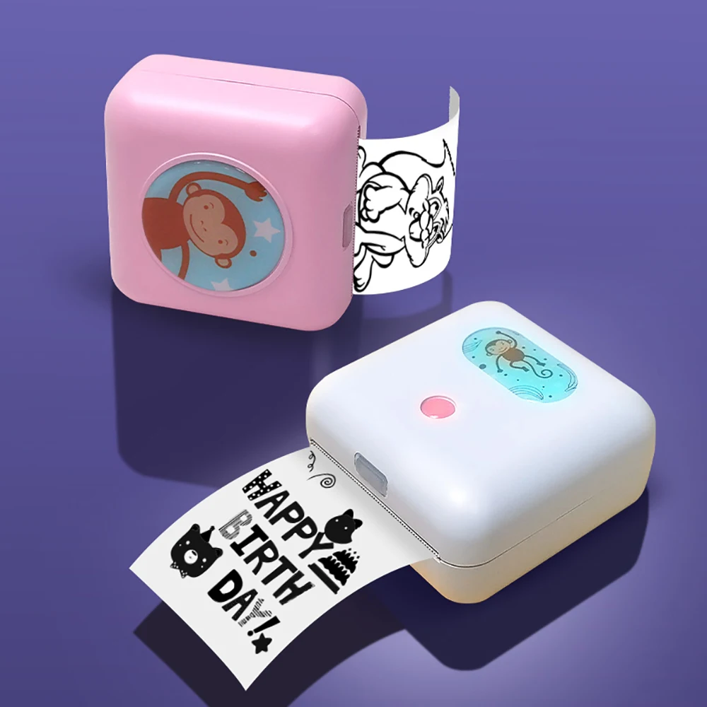 Best Portable Mini Label Thermal Printer Support Receipt And Label Sticker Paper Printing Pocket Photo Printer