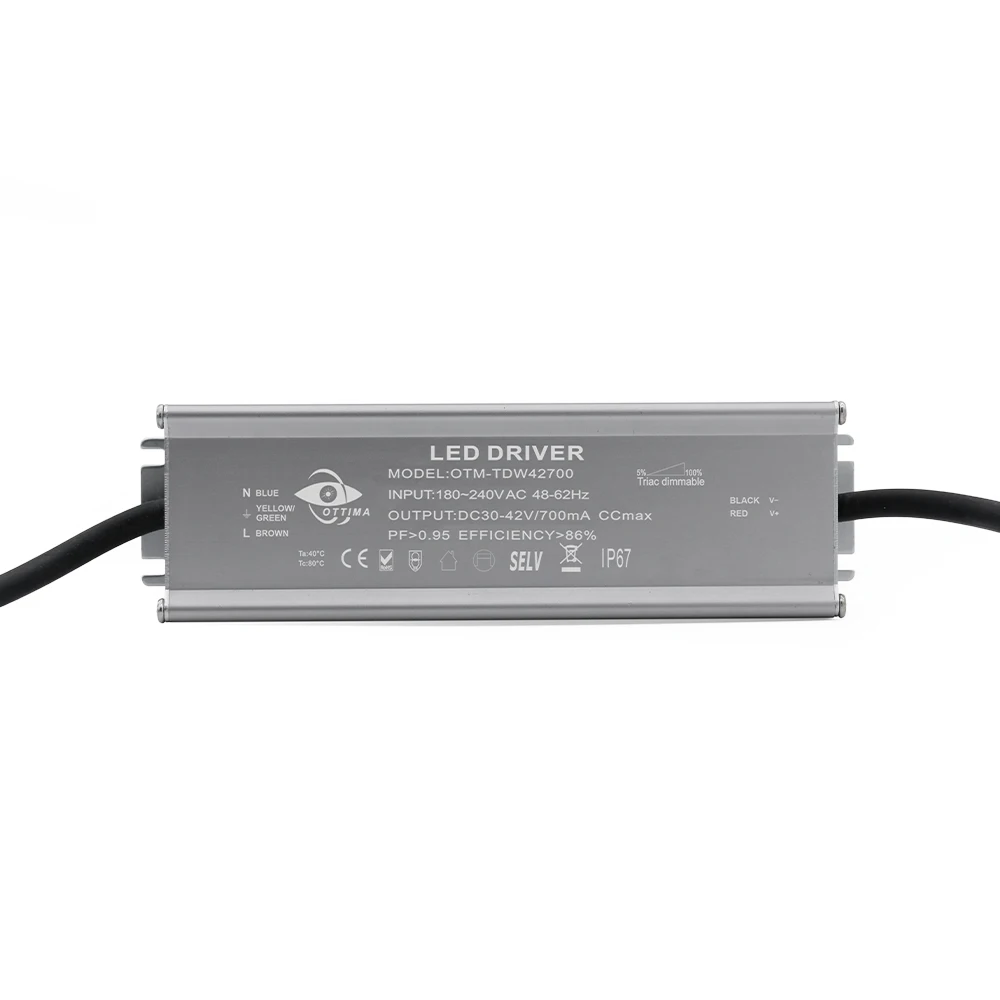 OTM-W33900 30W IP67 triac dimmable constant current led driver 900MA