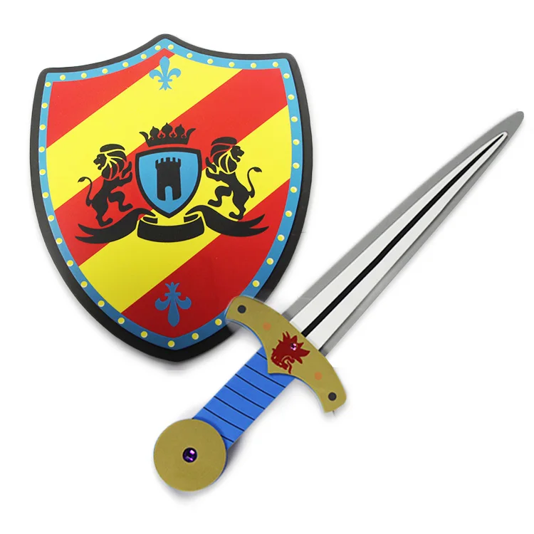 2024 Popular Safe Sword and Shield Set Toys for Kids Soft EVA Foam Toy Sword And Shield Foam Weapon