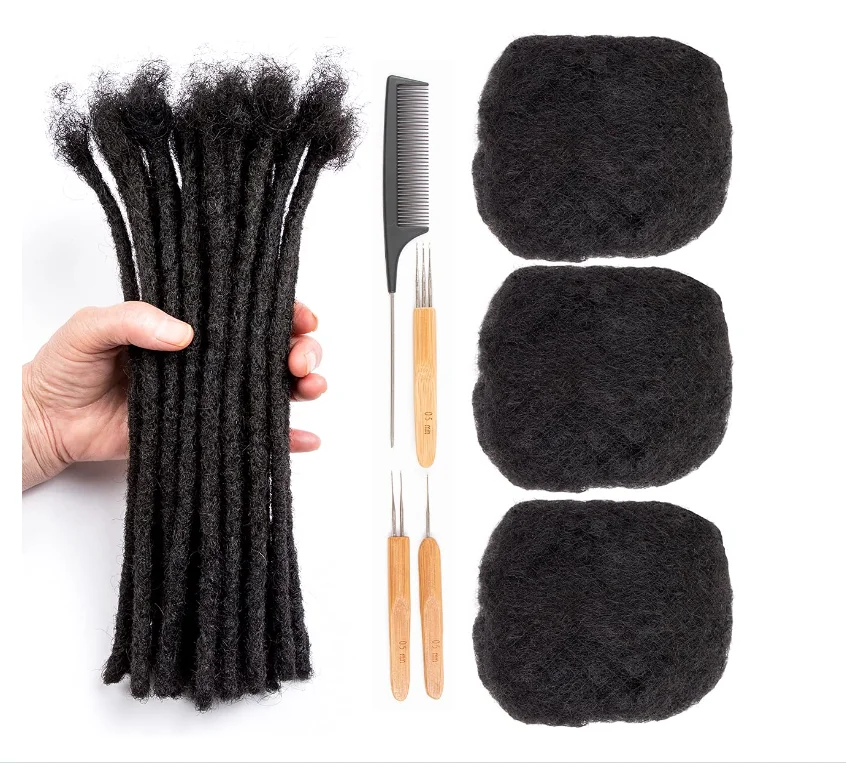 BLT high quality 100% human hair afro kinky bulk human hair for dreadlock hair extensions natural black