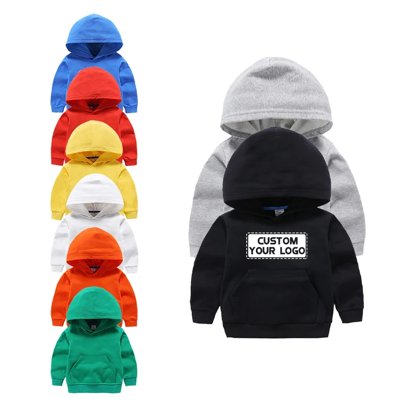 100% cotton Hoodies for boys and girls 8-14 years Hoodies for children Custom logo Terry