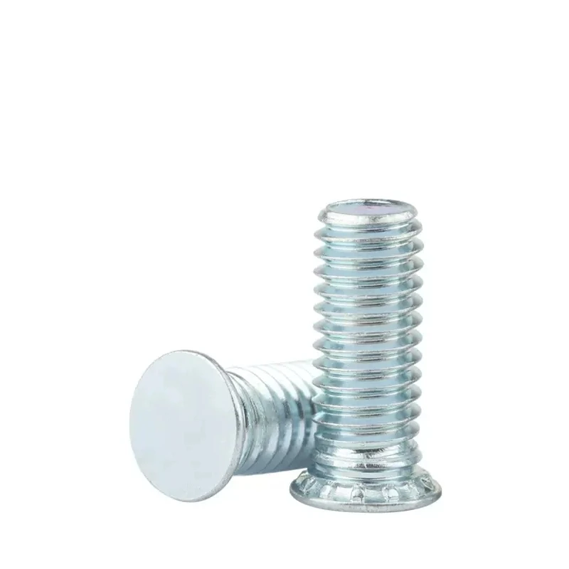 OEM factory Carbon Steel Flat Head Metric Self Clinching Stud Series Self Lock Clinching Stud Self Clinching Screws