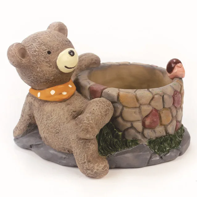 
custom design cheap wholesale resin indoor plant pots flower polyresin wholesale pot zakka animal garden decoration 