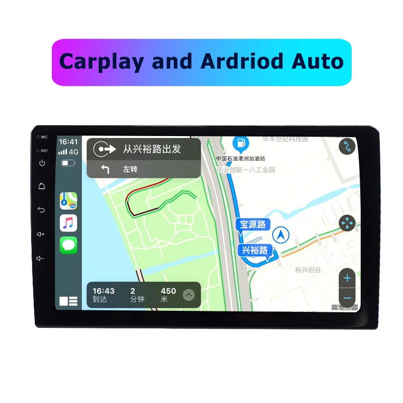Автомагнитола Carplay, 6 + 128 ГБ, 8 ядер, 2 Din, сенсорный экран 10,1 дюйма, Android