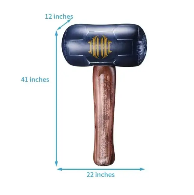 Customized 22 x 12 x 41 inches Big Inflatable Hammer Toy and Big Bash Sledgehammer Toy for Child and Adult for Fun