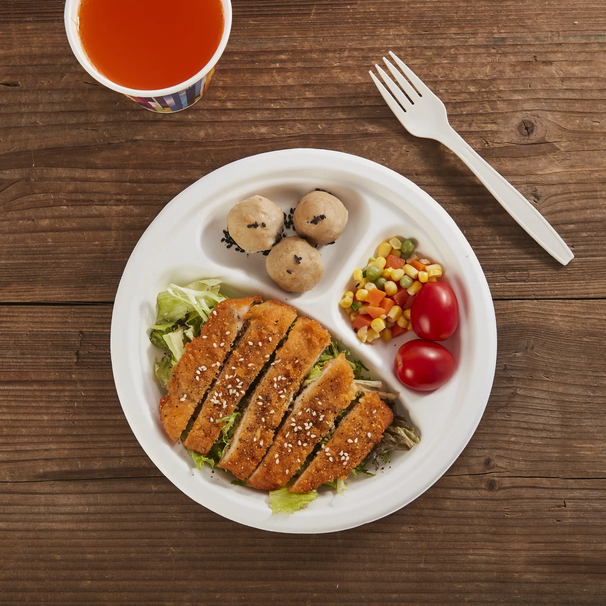 Fantastic quality popular  Durable Disposable Eco-Friendly Food Custom Dinner Divided Plate Dish