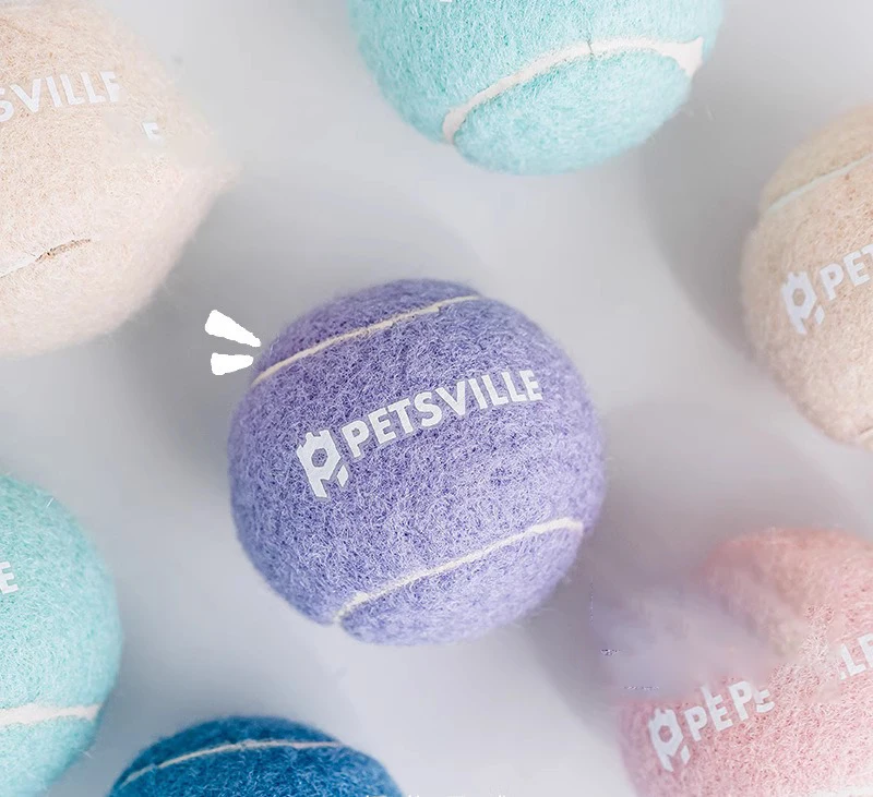 Wholesale Rubber Pet Tennis Balls Interactive Dog Toy Ball Suppliers Custom logo Eco-Friendly Throwing Dog Chew Toys