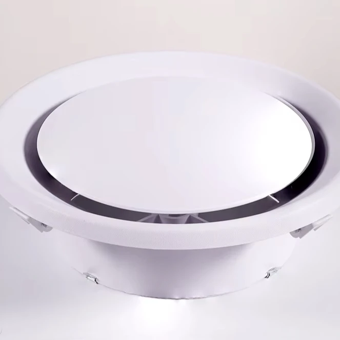 High Quality Adjustable Air conditioning Plastic round ceiling diffuser