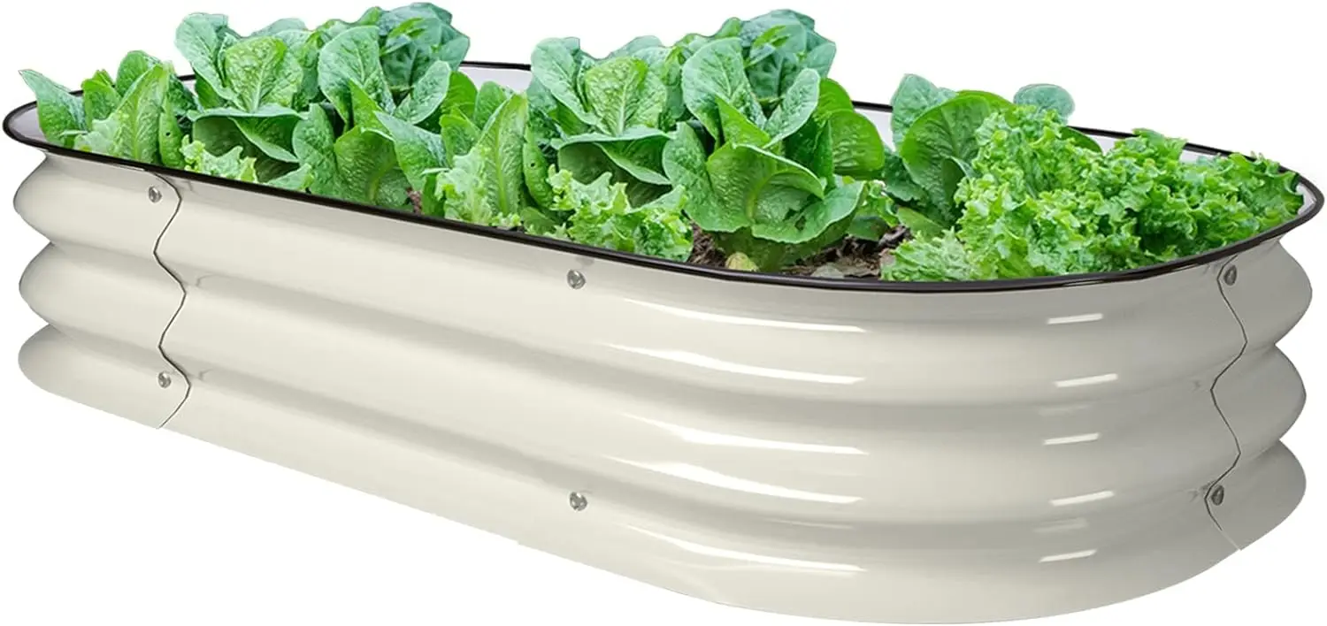 Outdoor Large Planter Box Metal Raised Garden Bed Galvanized Steel Garden Bed