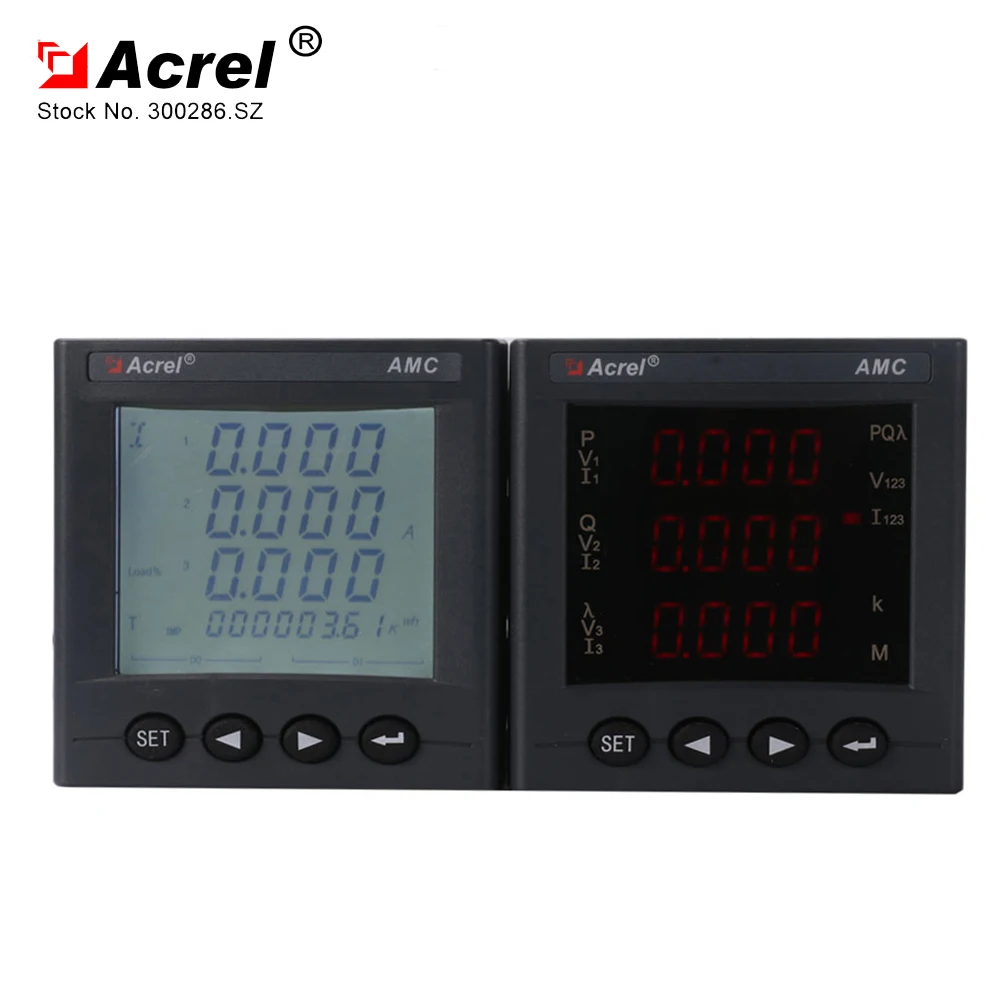 
Acrel 300286.SZ factory power factor meter AMC72L-E4/KC panel digital watt hour meter power factor meter price 