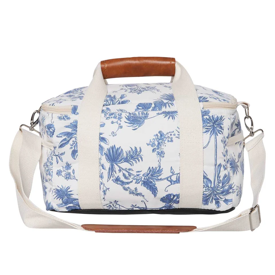 BR Customize Logo Vintage Premium Canvas Collapsible Picnic Travel Beach Cooler Bag, Recycled Insulated Wine Food Beer Cooler