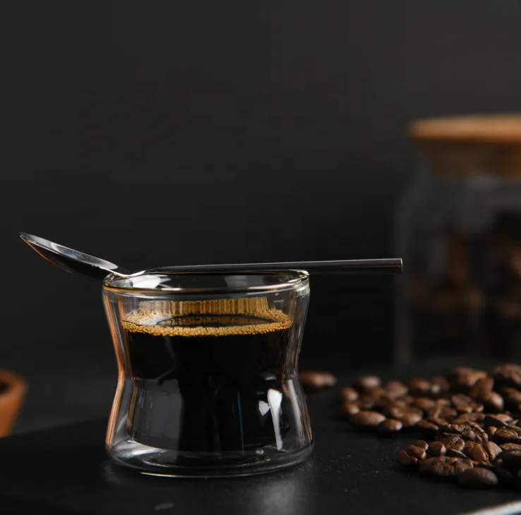 aramoro Sell Well eco-friendly clear reusable coffee mug Double layers drinking glass cup tea cup glass coffee cup