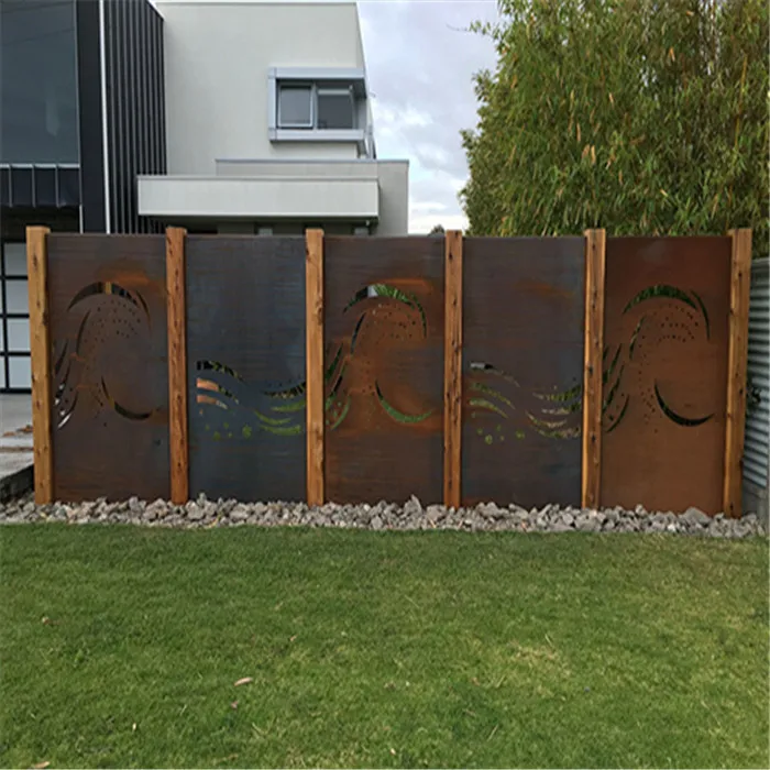  Декоративные металлические стальные экранные панели Corten лазерная резка Перт экран лазерной резки забор дверные перегородки