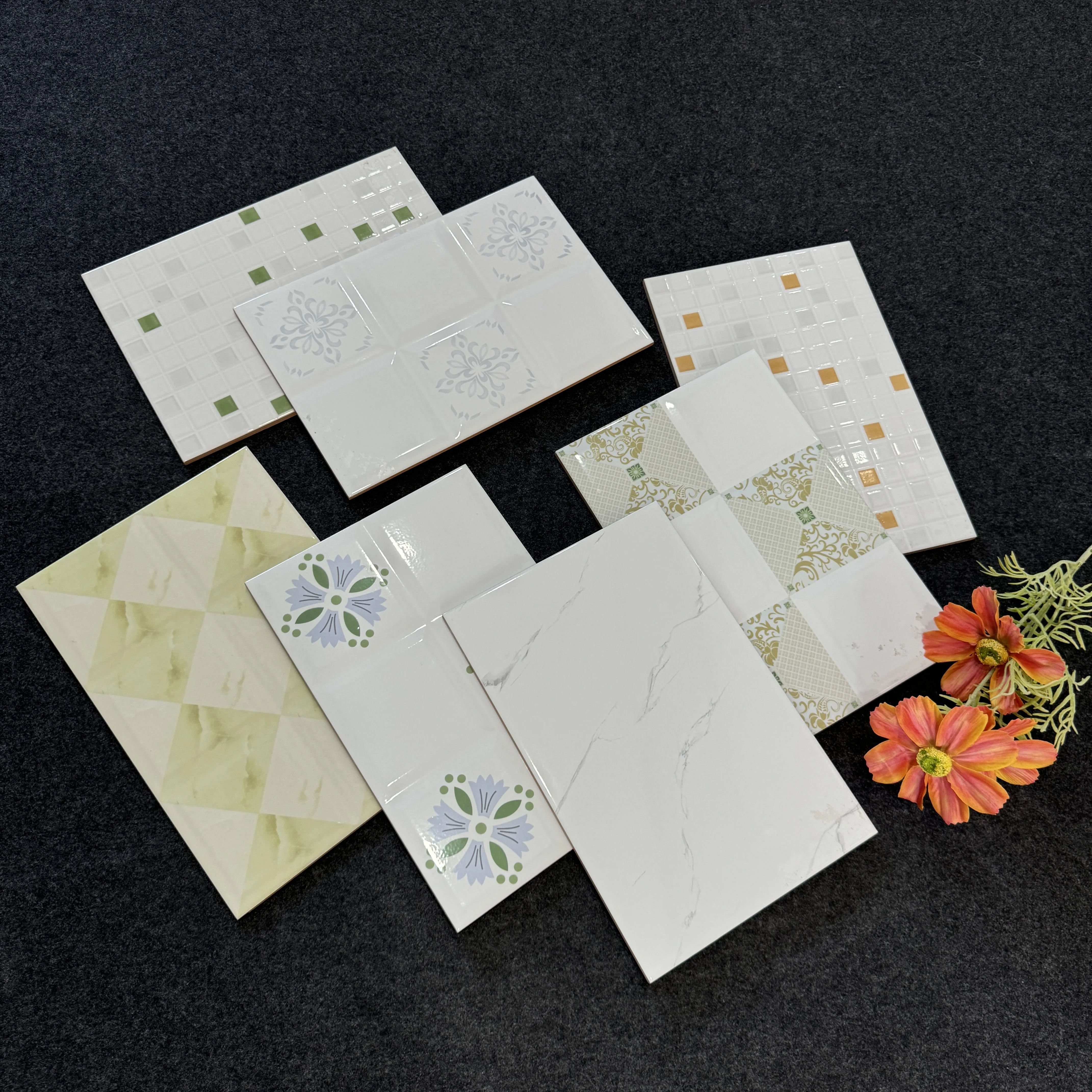 Manufacturer 20x30cm 12x8 Modern  Ceramic Digital  Bathroom Wall Tiles In Cheap Price