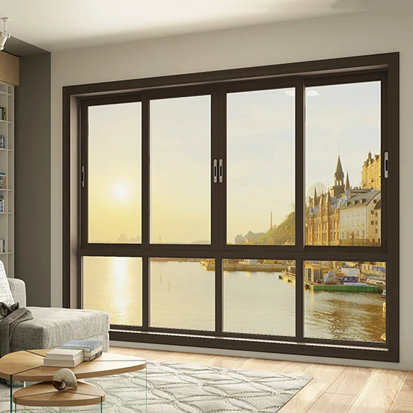 Professional suppliers slim profile glass sliding small slit aluminum glass window